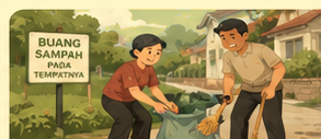 Kebersihan lingkungan Perumahan PGRI